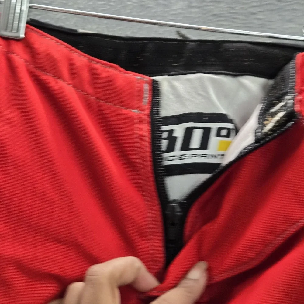 Fox Racing Boy Pants 24 Red Embroidered Colorblock 180 Motoross Logo